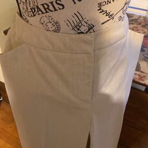 Chicos Size 1R(8) Beige Straight Leg Dress Pant Slacks Career Wear - Picture 2 of 5